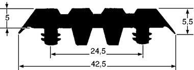 Pommier guard frame 42,5 mm - for mounting profile 1834311/1834313 - 25 meter
