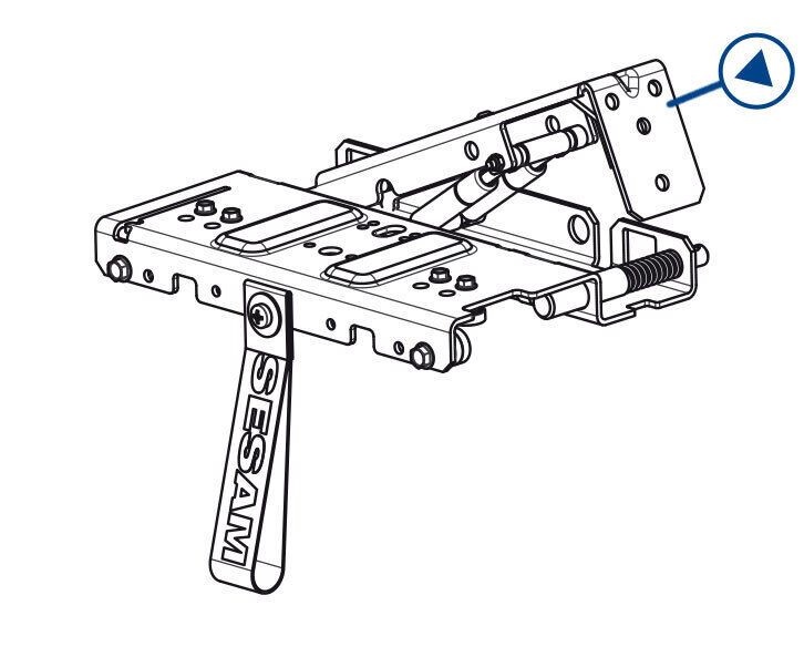 Edscha hinge arm - with edge - for Sesam Multiliner