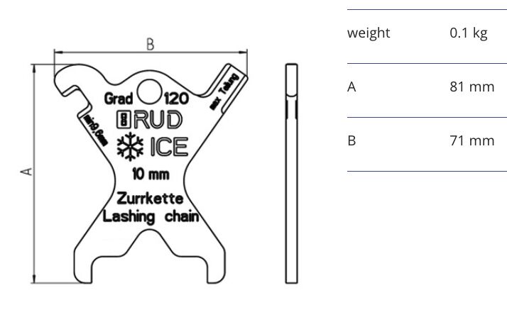 RUD ICE-Lashing chain testing gauge IVSK-KPL-8