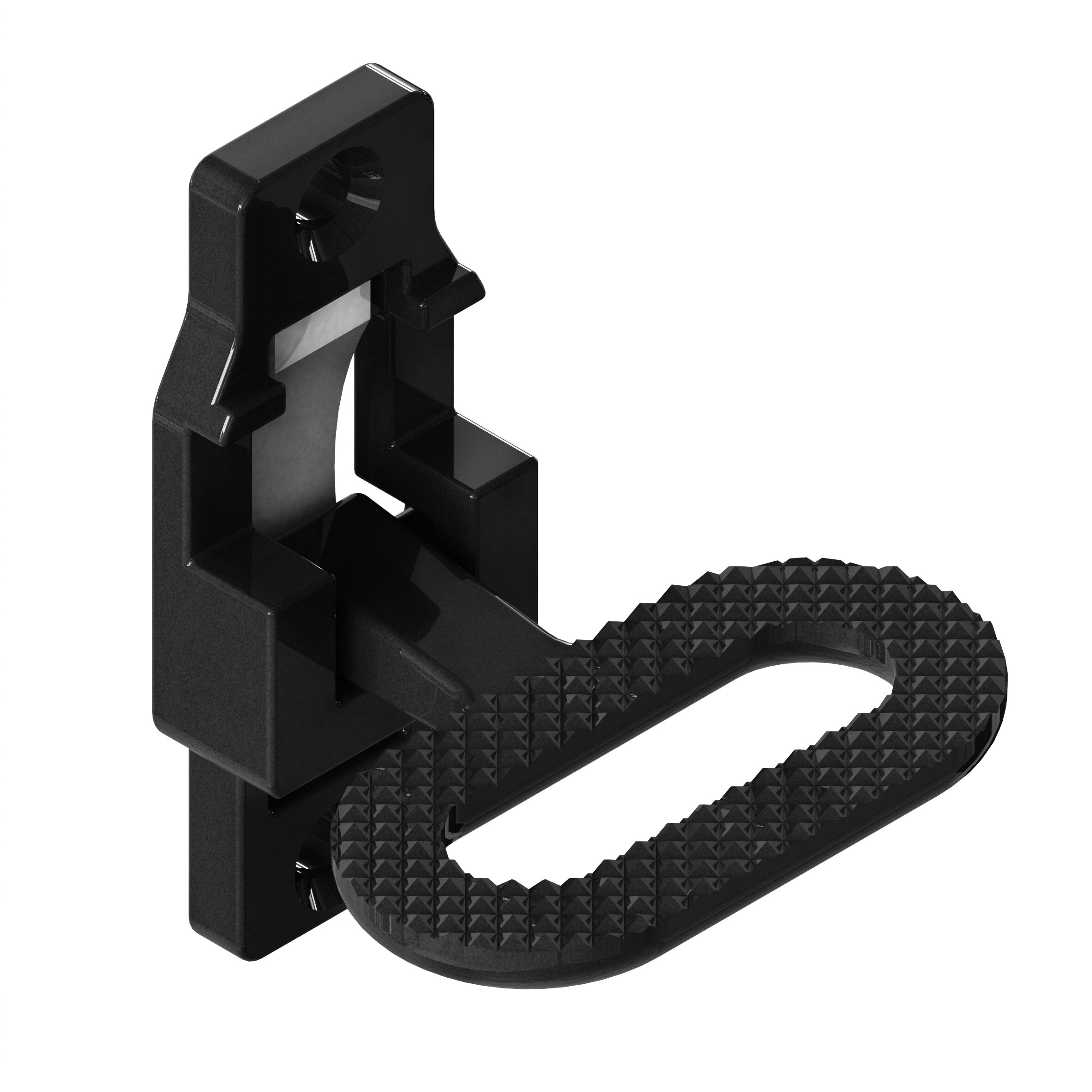 Rhiwa Quality marchepied rabattable - 100 mm de large - acier forgé - poudre noire