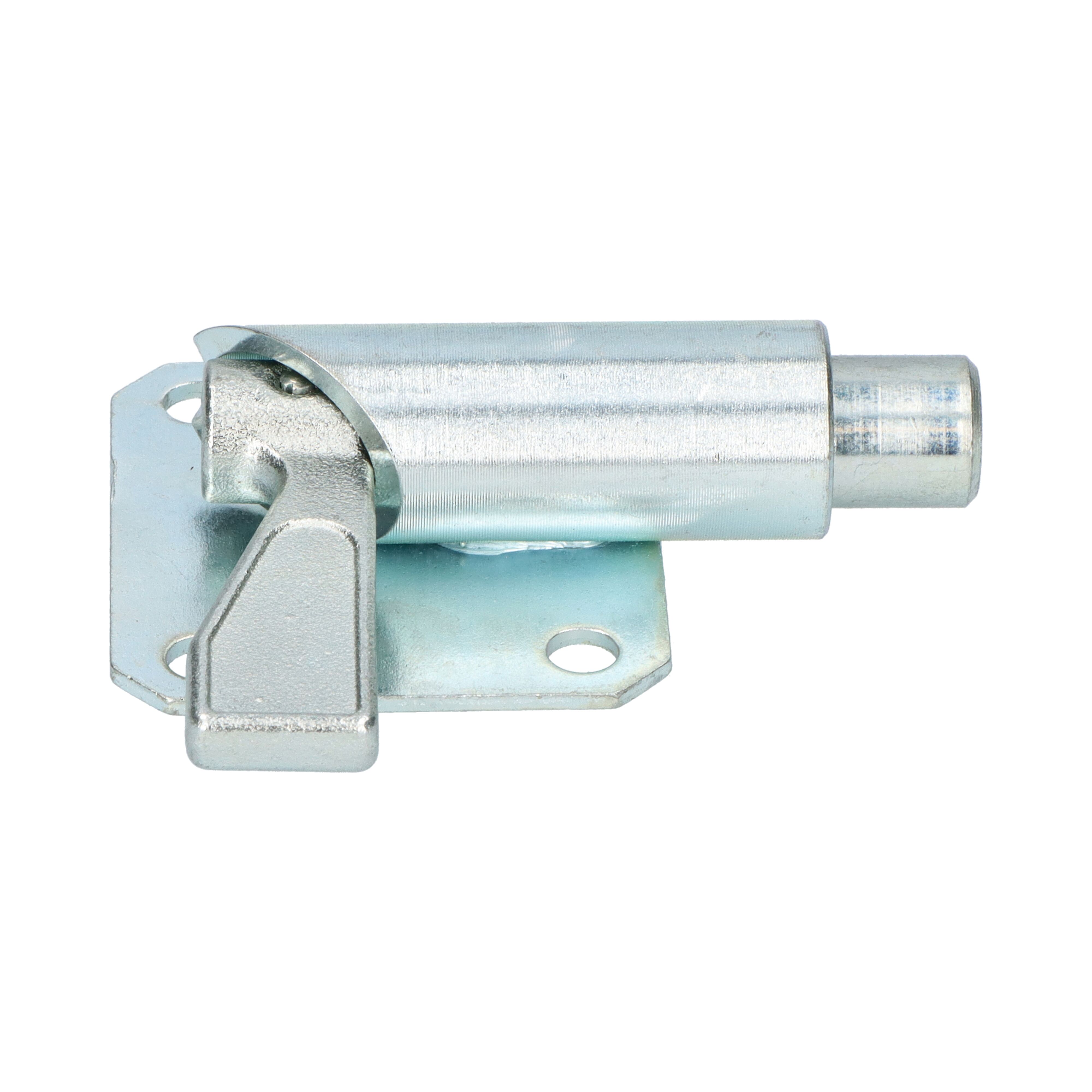 Pommier draw latch with plate - pin Ø 14 mm - right - zinc-plated