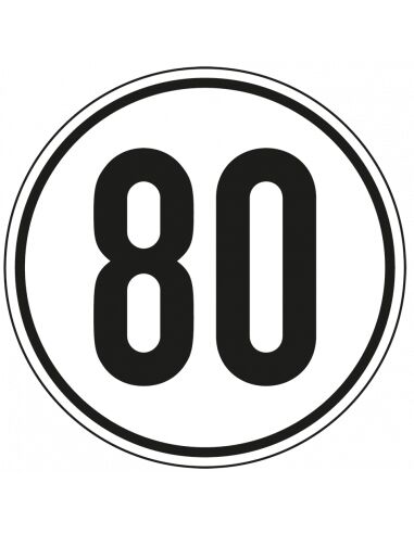 Rhiwa Quality maximum speed sticker - 80 km - Germany