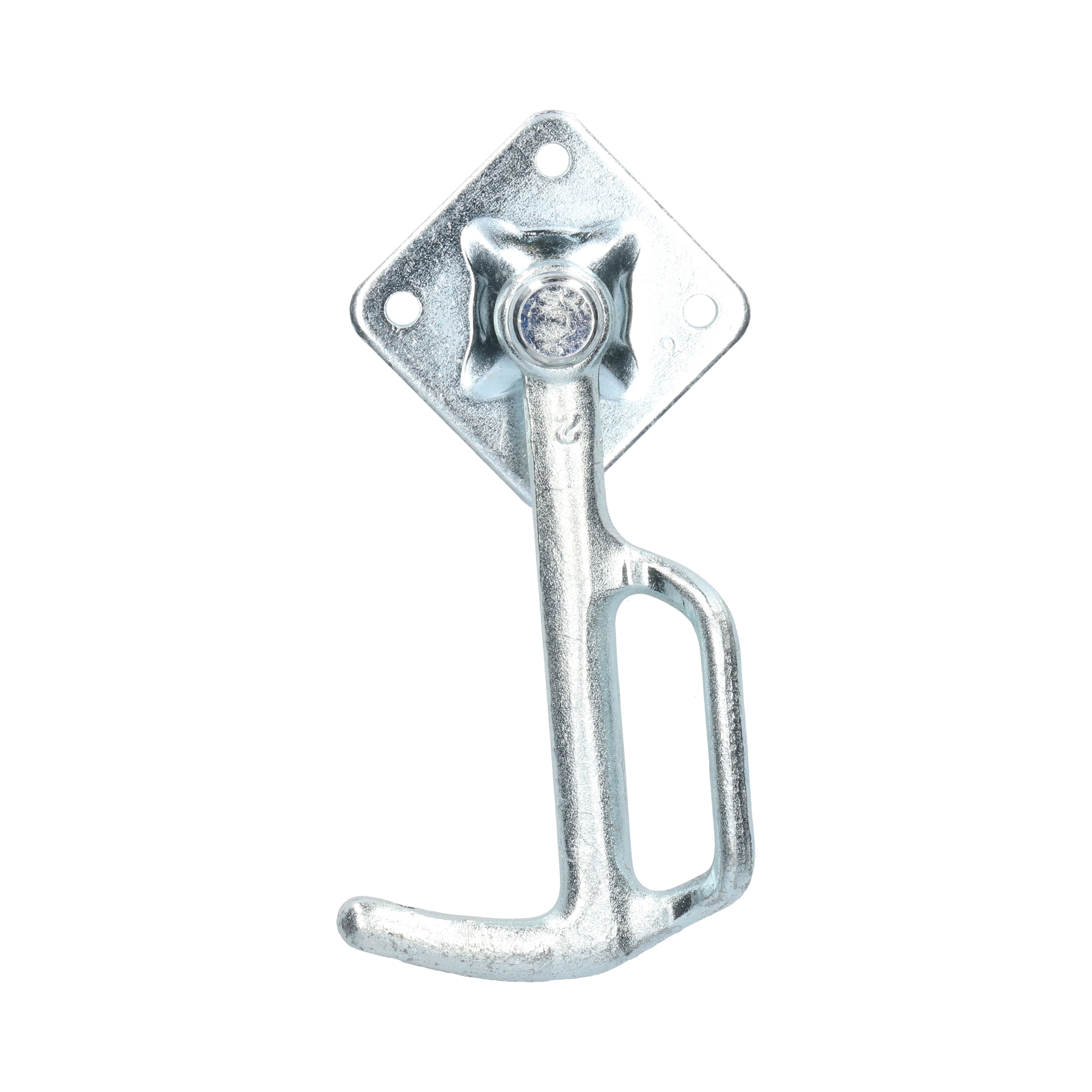 Rhiwa Quality hook no. 2 - right - with bracket - zinc-plated