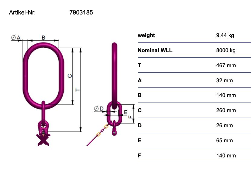 RUD ICE-Special master link one strand ISAK-RG-1-13/140