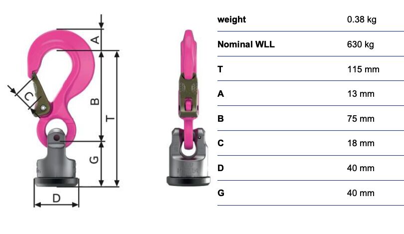 RUD powerpoint WPP-S - 0,63t - weldable - 360° rotating