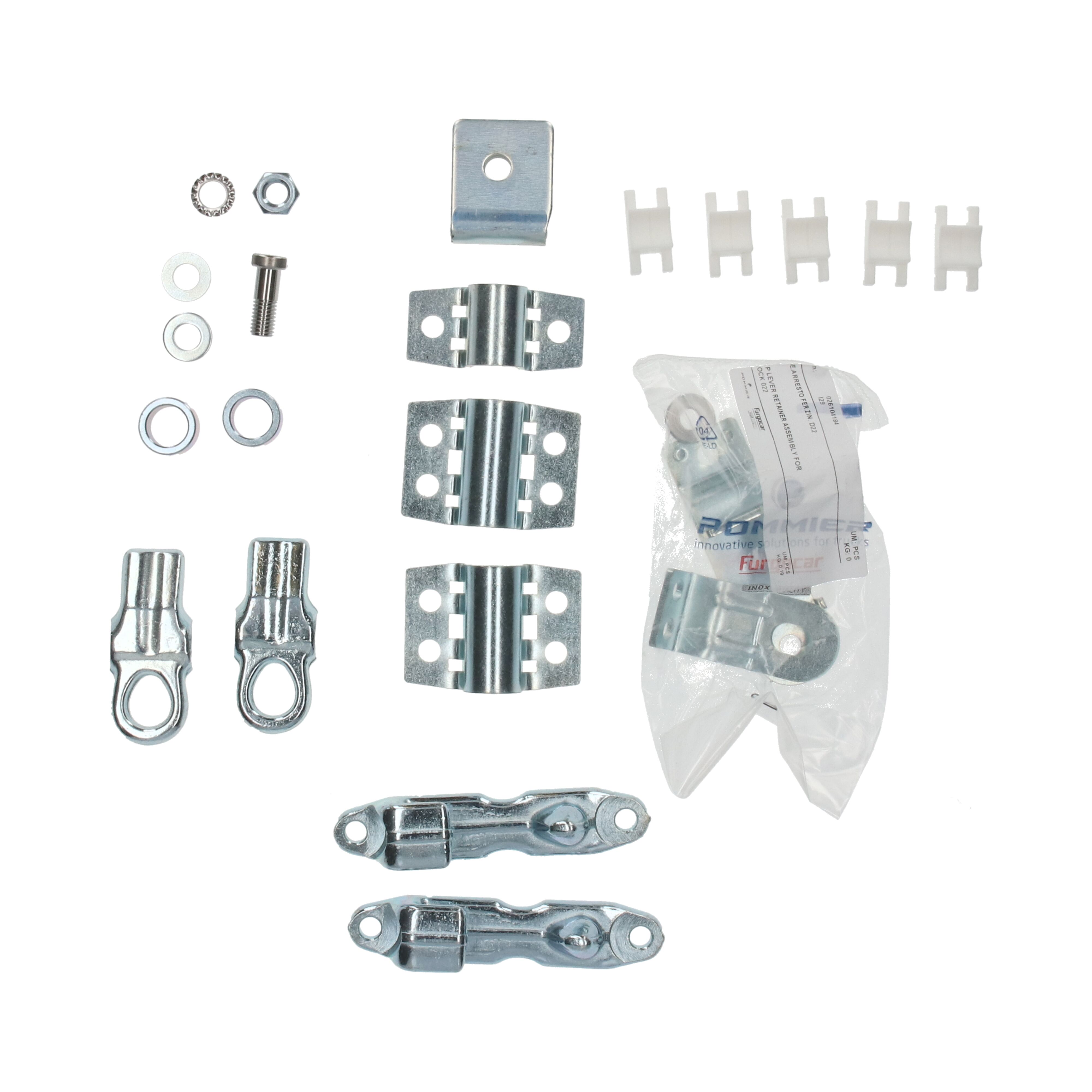 Pommier opbouwsluiting set Ø 16 mm - verzinkt