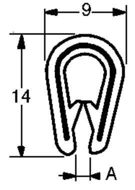 Pommier band clamp - clamp range 1,5-3 mm - height 14mm - roll 50 meter