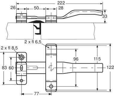 Pommier external catch - stainless steel