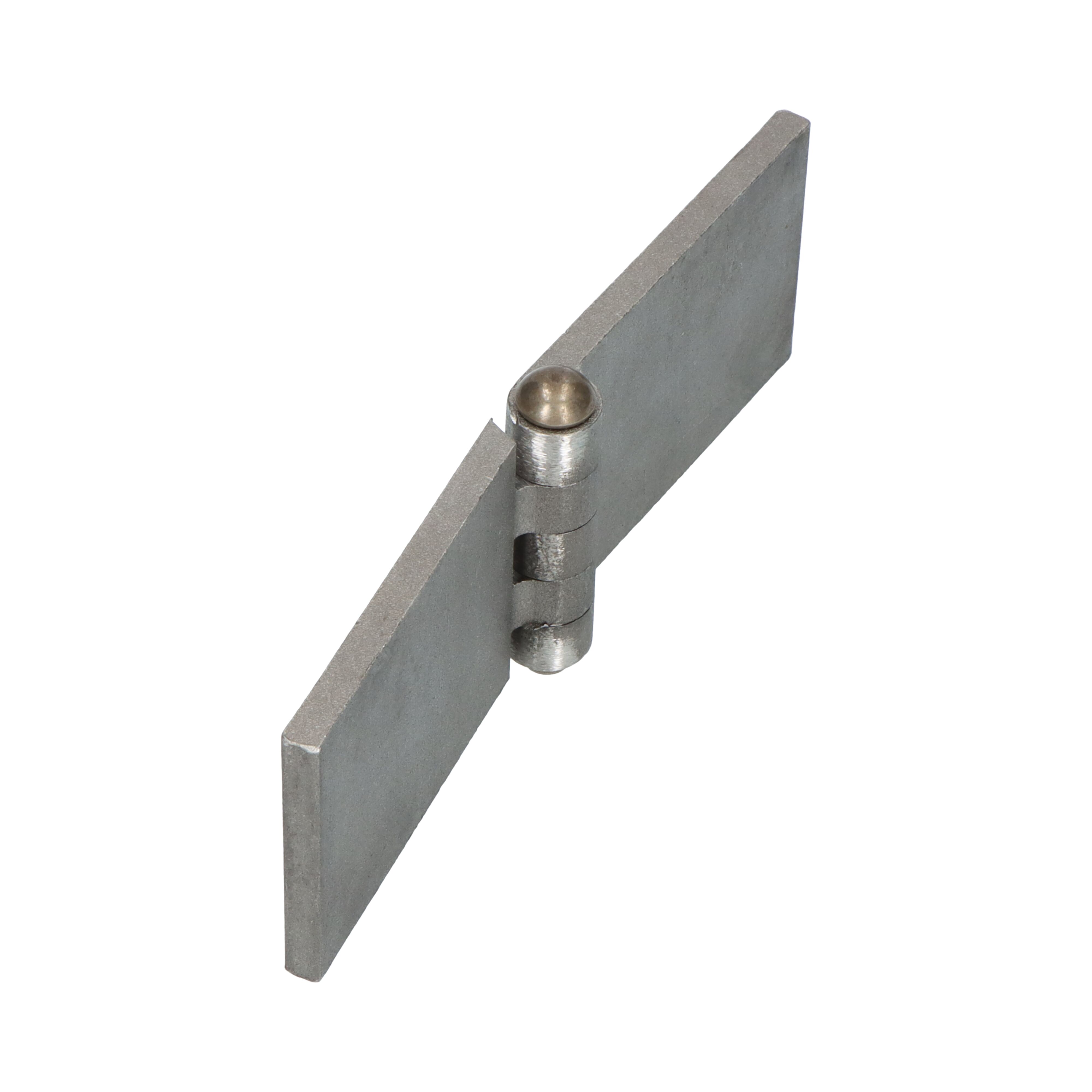 Rhiwa Quality portierscharnier 50 x 80 x 6 mm (BxLxD) - pen Ø 8 mm - blank staal