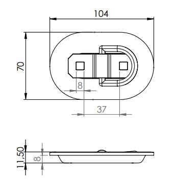 Rhiwa Quality cuvette 350 daN - modèle pêcheur - galvanisée