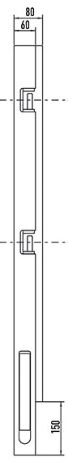 Rhiwa Quality front pillar - 1000 mm - right - KTL