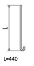 PWP crochet à vis 440 mm de long - M14 - pour porte-roue de secours