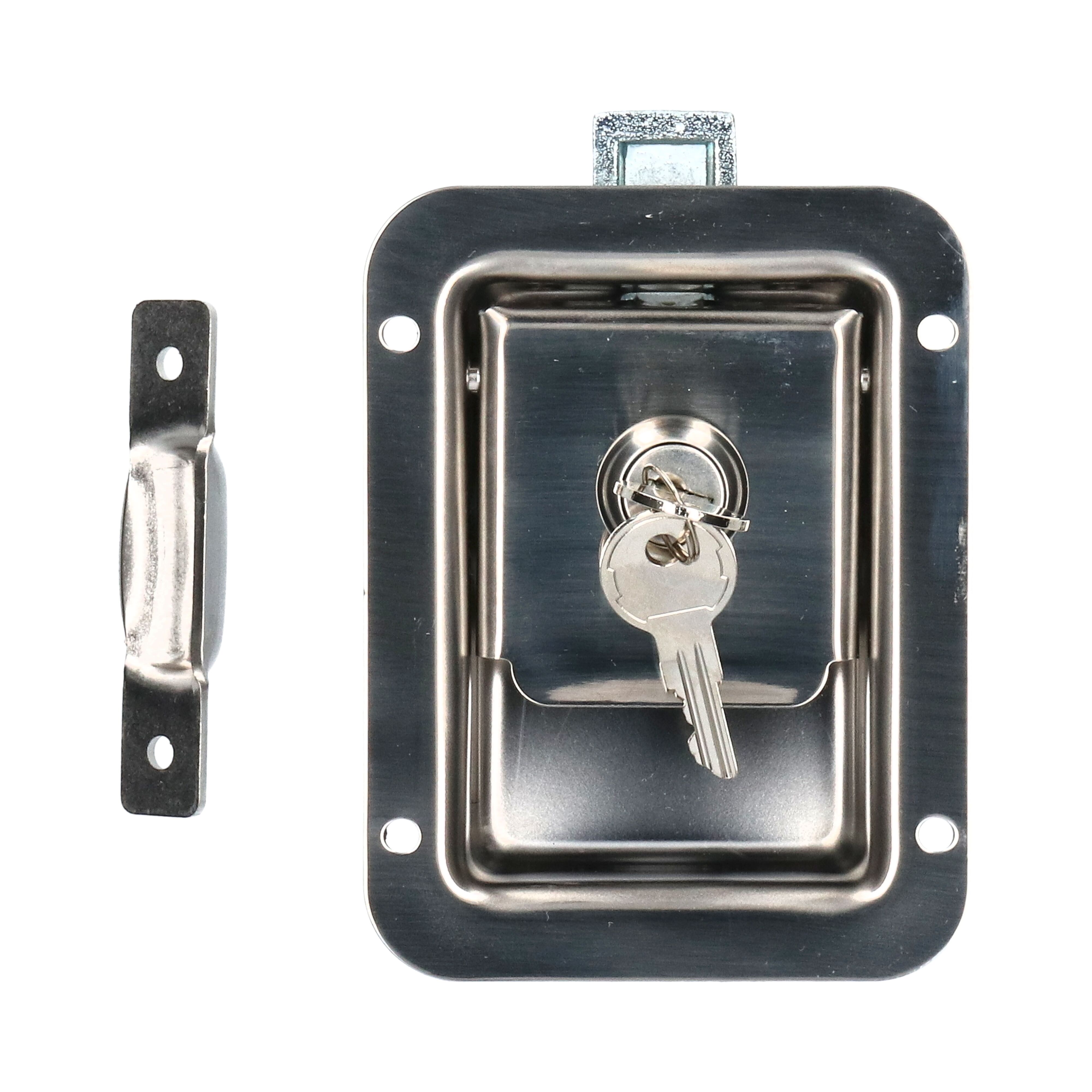 Pommier internal lock - 120 x 92 x 23 mm - with lock catch - stainless steel