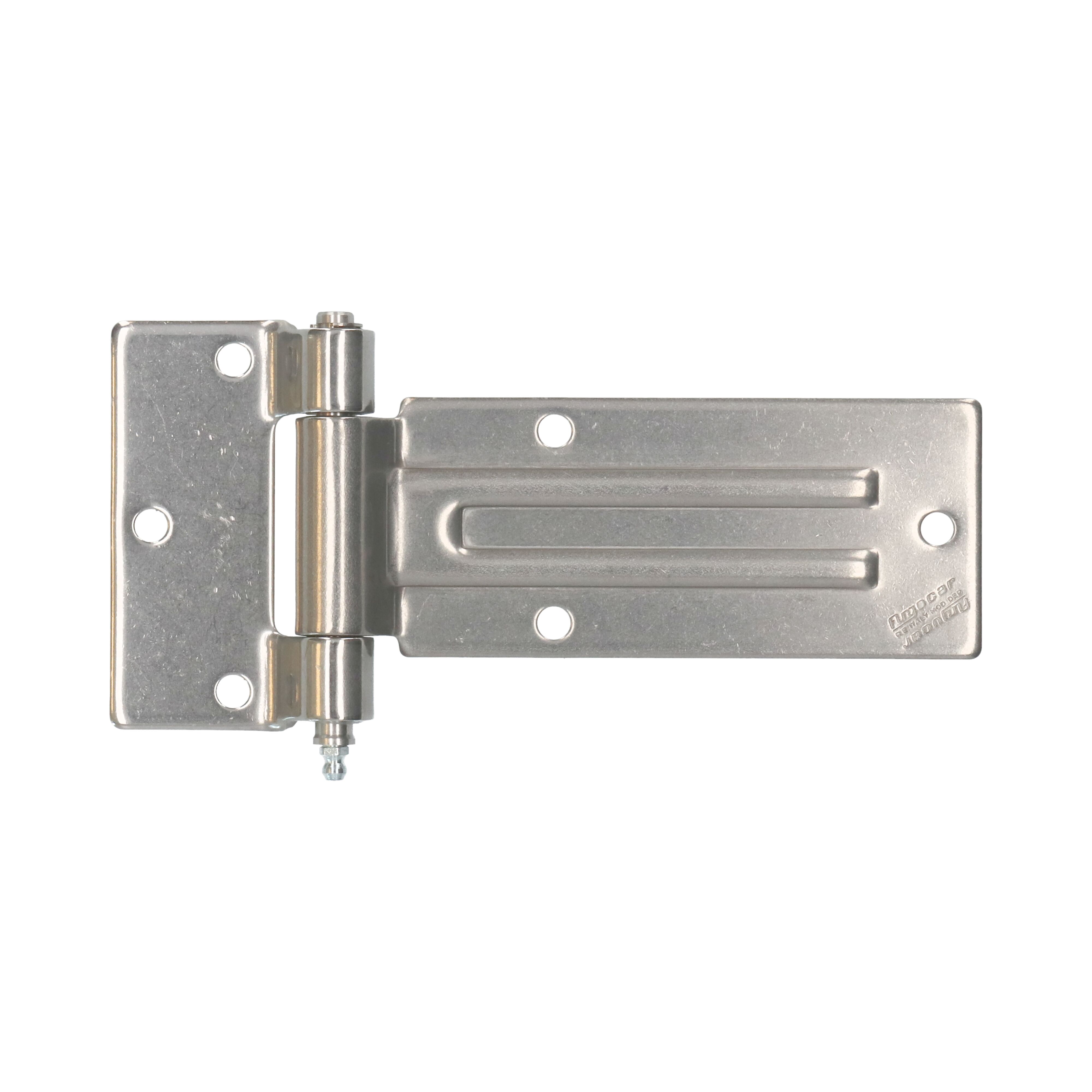 Pommier zijdeurscharnier vlak 165 mm - uitneembare pen met smeernippel
