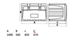 LAGO toolbox VERTigo - 1000 x 500 x 650 mm (WxHxD) - plastic