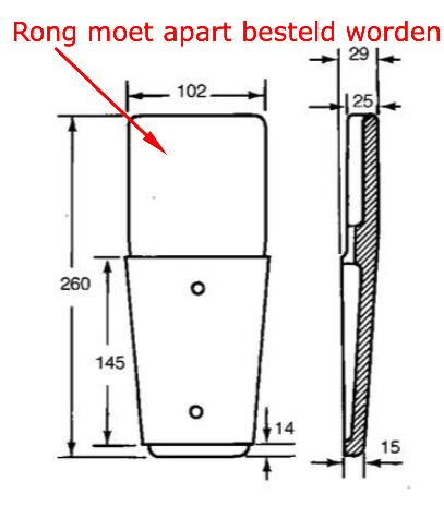Pommier support de montant conique - pour montant 1160348 - acier