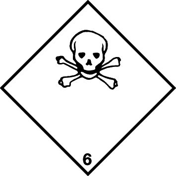 Rhiwa Quality hazard sticker - toxic - class 6.1