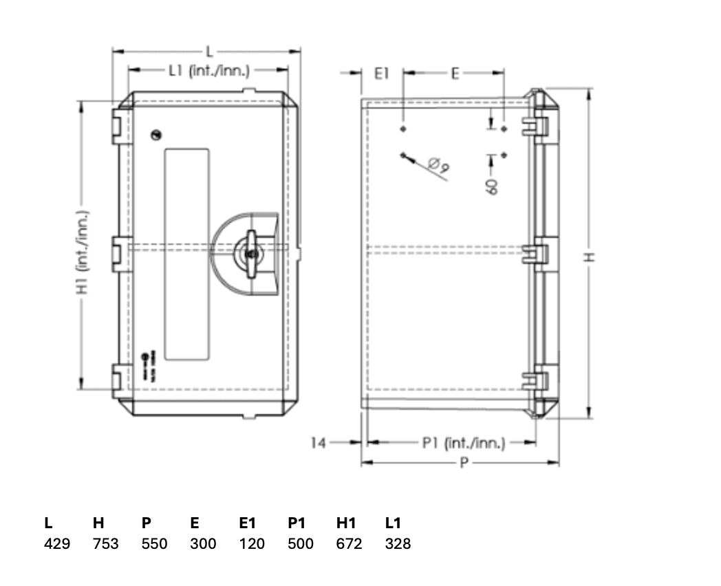 Rhiwa Quality coffre à outils Rimbox 104 vERTicale - 429 x 753 x 550 mm (LxHxP) - plastique