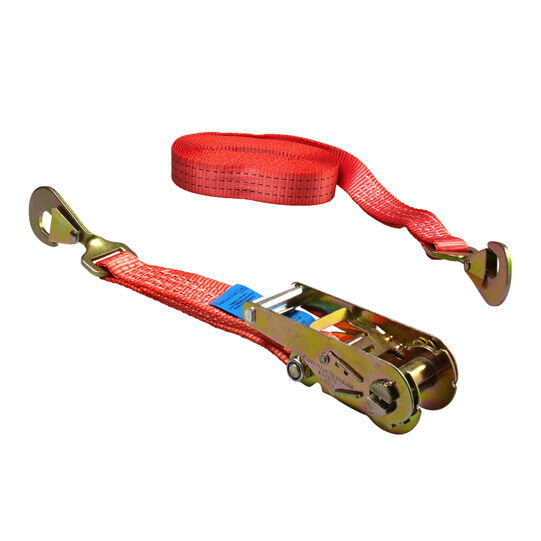Rhiwa Quality sjorband 35 mm - met ratelsluiting en karabijnhaak - 6000 mm