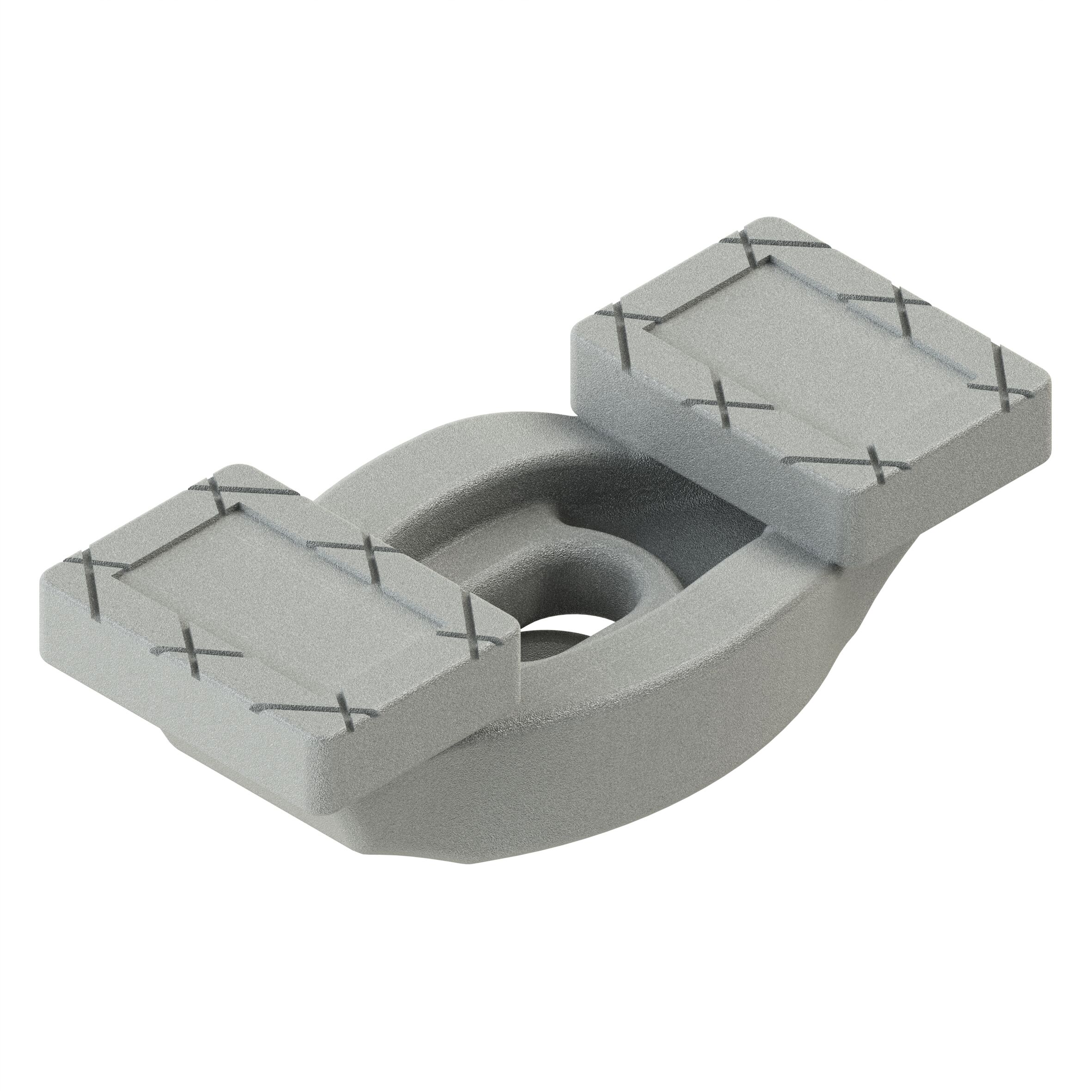 Pommier chassis clamp 4/15 mm self balancing incl. ring - zinc-plated
