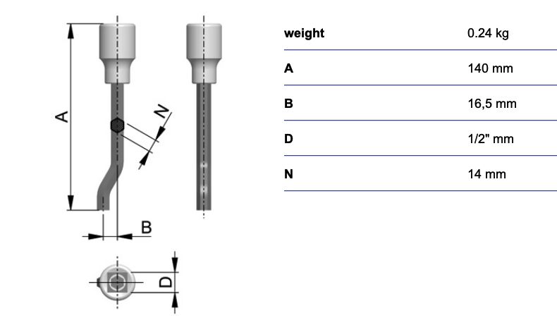 RUD socket wrench for starpoint VRS-M24