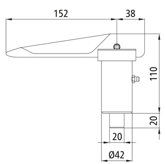 Rhiwa Quality outrigger lock S-Line - pin Ø 20 mm