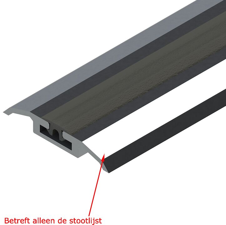 Pommier stootlijst 88 mm - aluminium - 5 meter