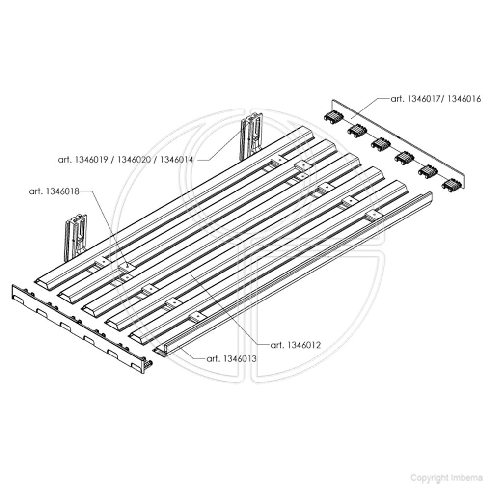 Pommier mounting plate for shelves