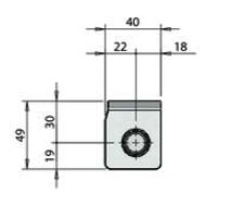 Pommier handgreep verbinding + bevest. materiaal - voor sluiting Ø 16 mm - RVS