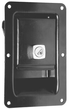 Pommier espagnolette lock internal - 163 x 108 mm - lockable - black epoxy steel
