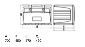 LAGO toolbox VERTigo - 700 x 450 x 470 mm (WxHxD) - plastic