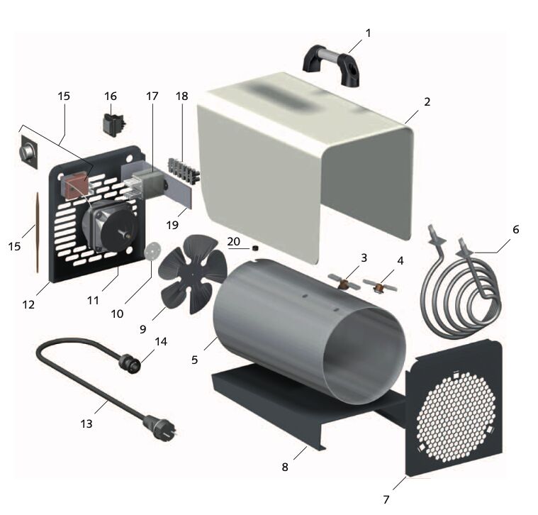 REMKO electric heater EM 2000 - 2kW