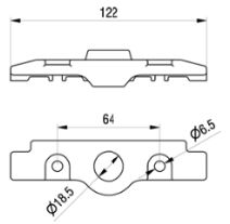 PWP reinforcement plate - for PWP Ø 18 mm locking - external bottom