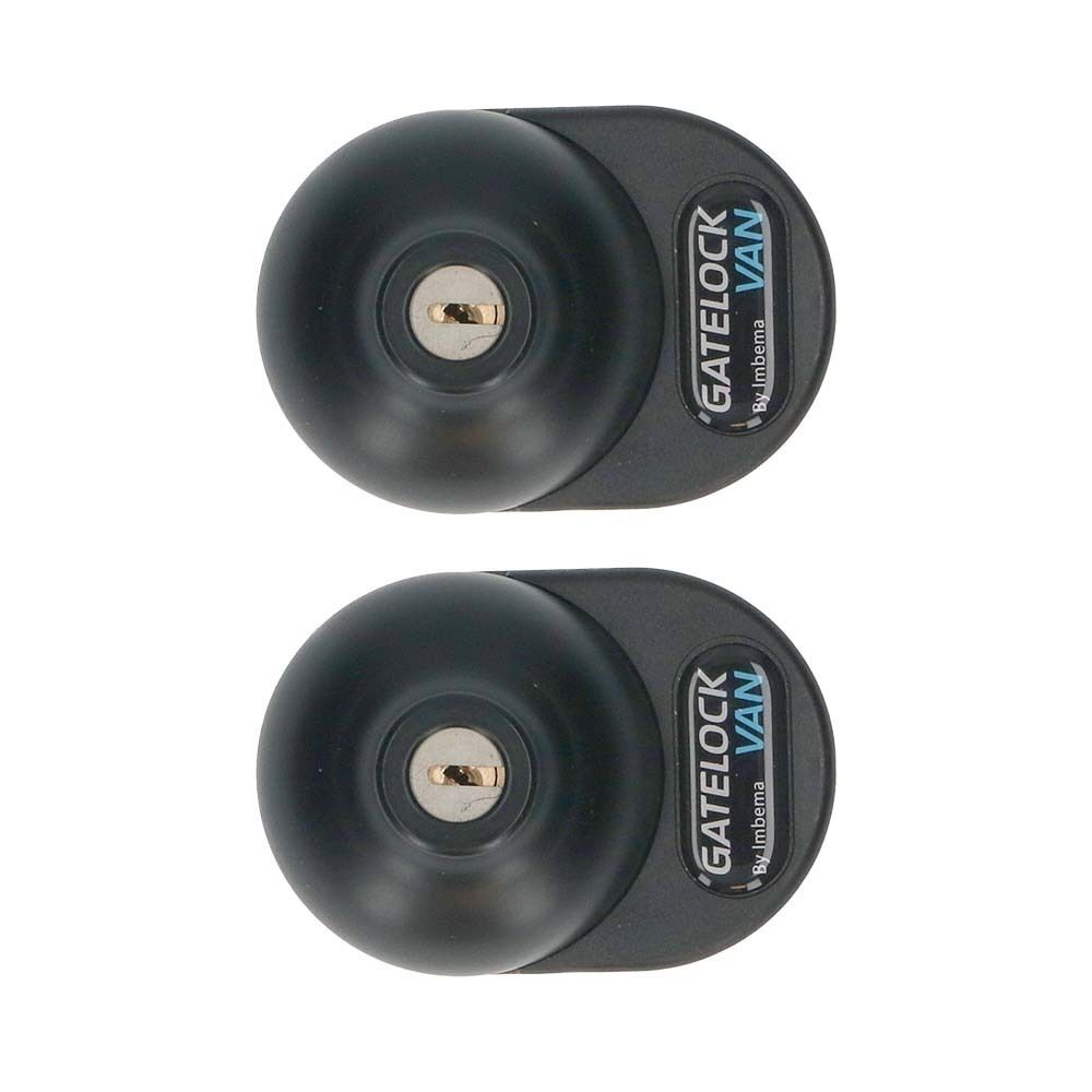 GATELOCK T-lock - set of 2 locks - slamlock - black