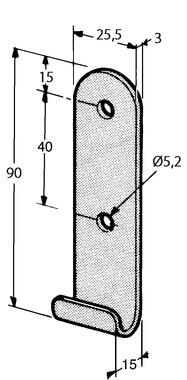 Pommier hook toggle latch - 90 mm - zinc-plated