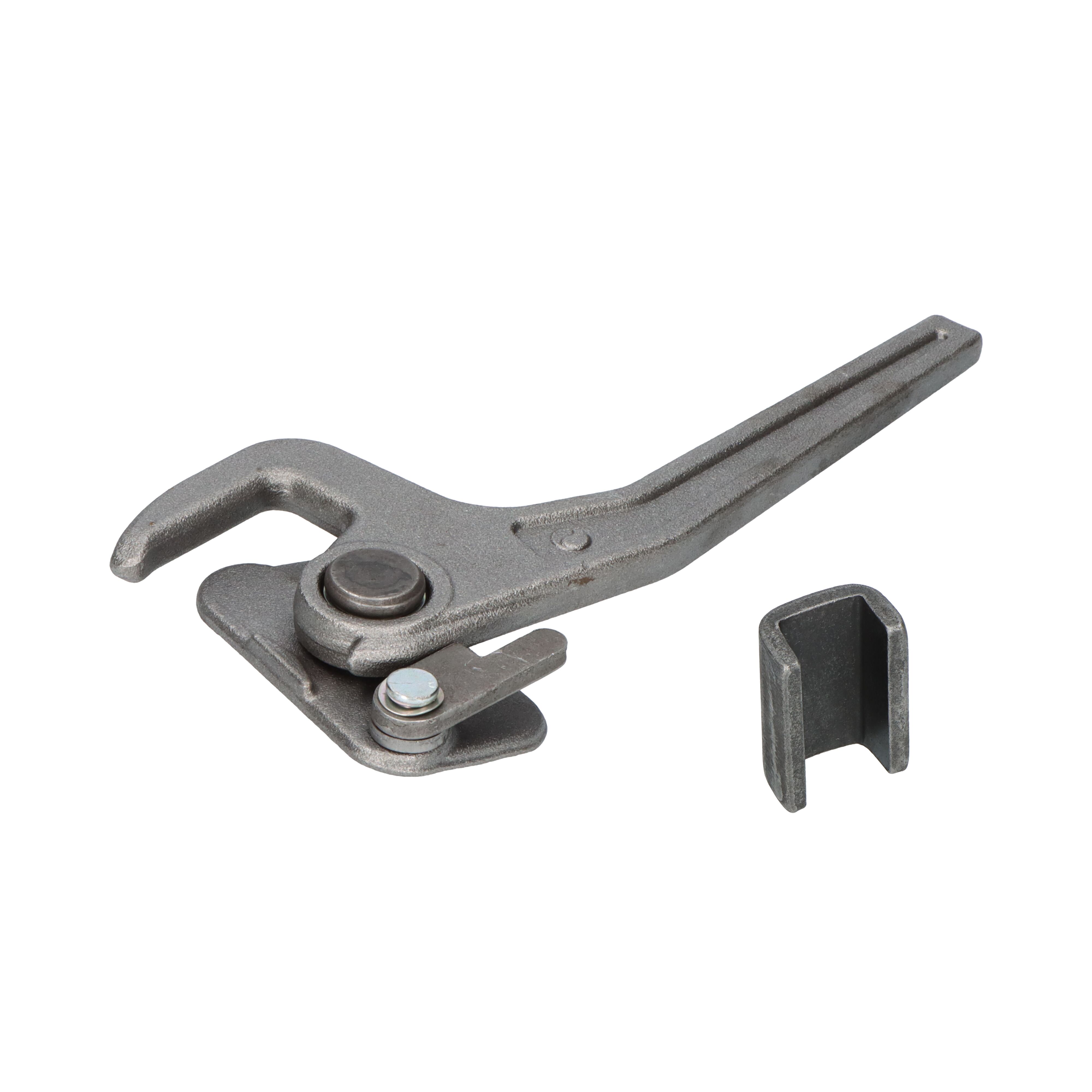 Pommier dropside locking gear - right - incl. keeper - plain steel