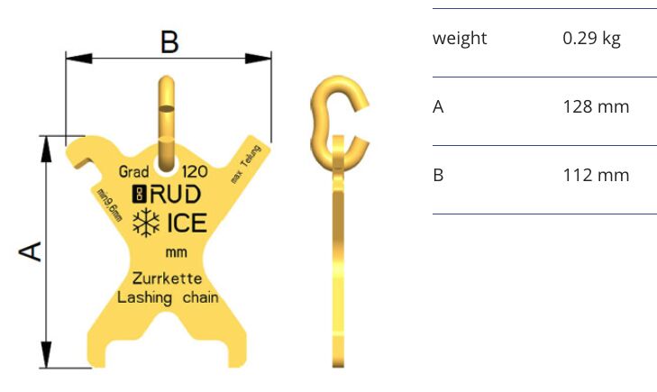 RUD IVSK-CURT-K-KZA-13 plaquette d'identification ICE - pour chaîne d'arrimage