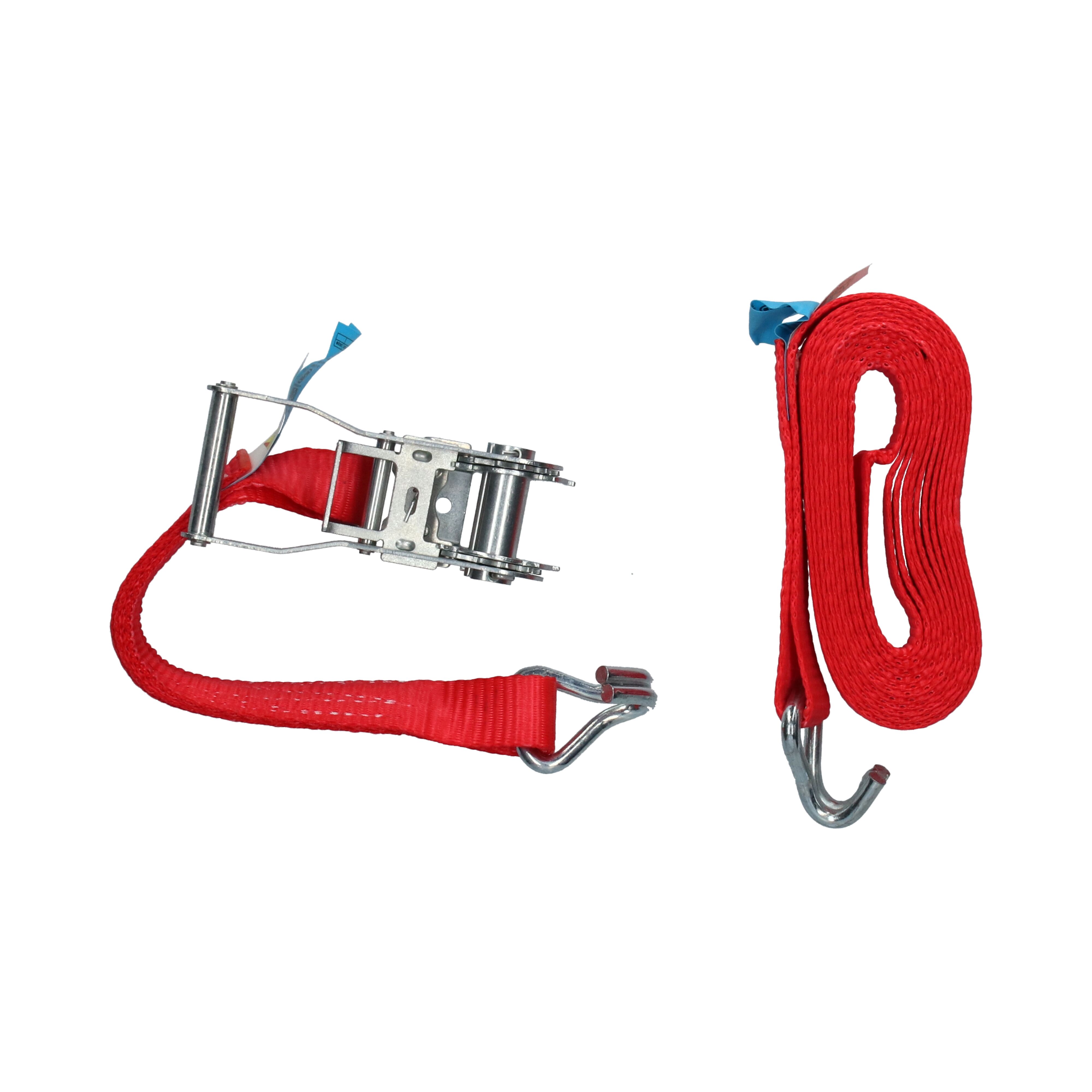Rhiwa Quality lashing strap 25 mm - with ratchet and double pointed hook - 4000 mm