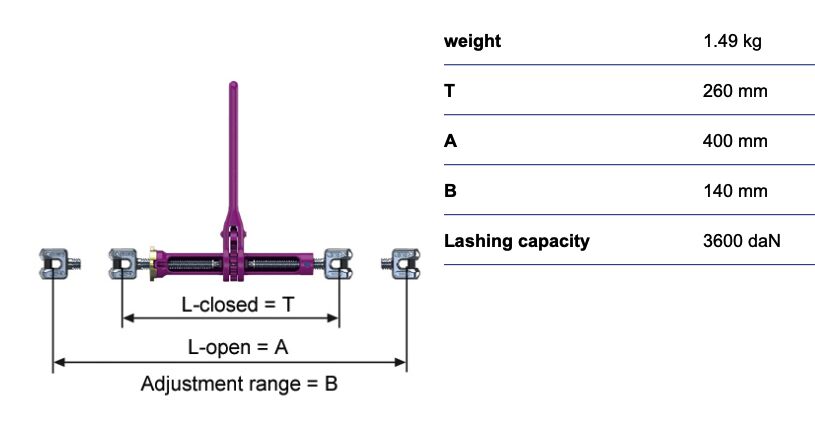 RUD ICE-Ratchet tensioner CURT-6-GAKO - for lashing chain