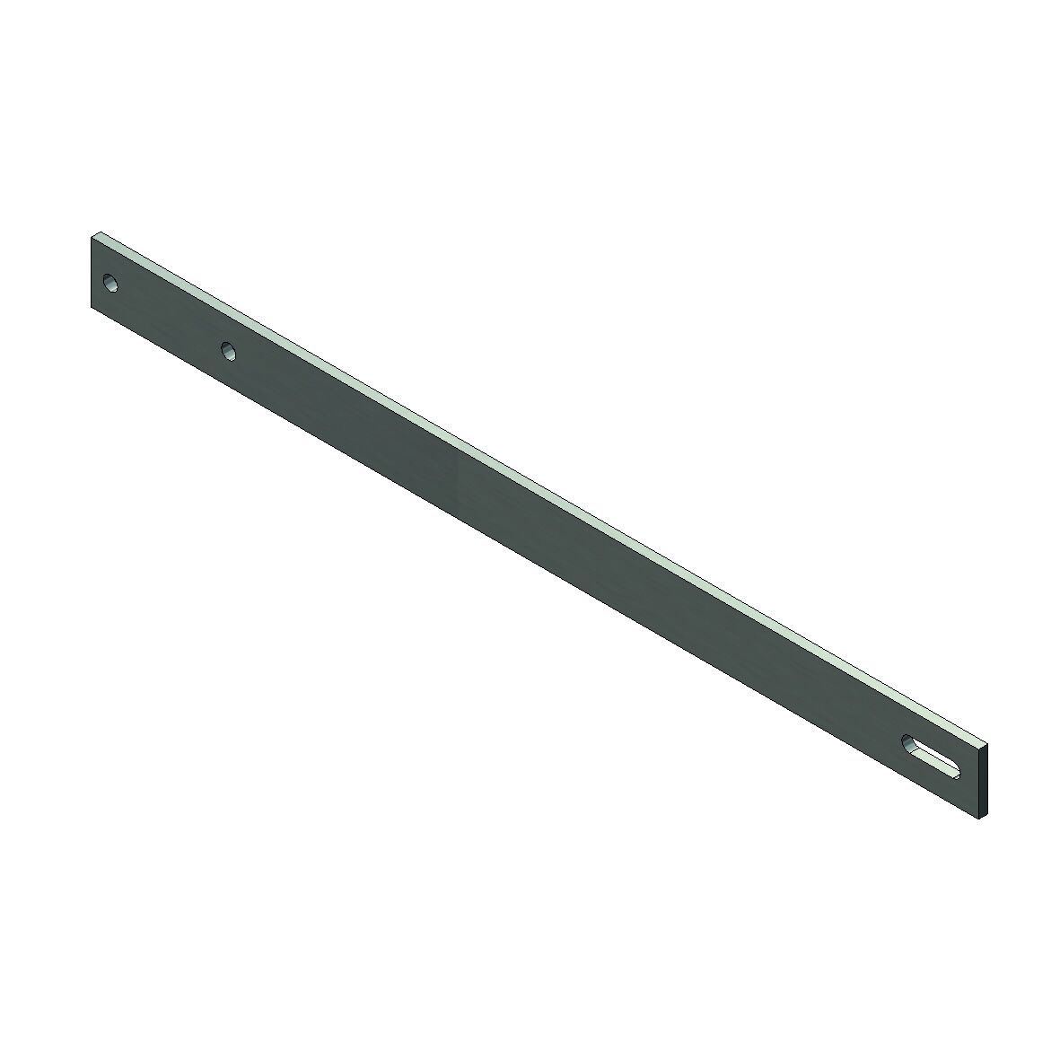 PWP montageplaat - 735 mm lang - voor reservewielhouder