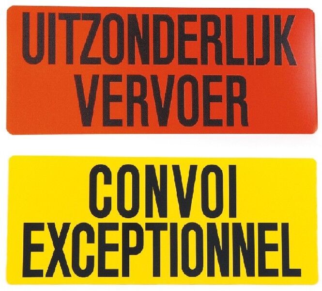 Rhiwa Quality convoi exceptionnel bord - 700 x 300 mm - dubbelzijdig - aluminium