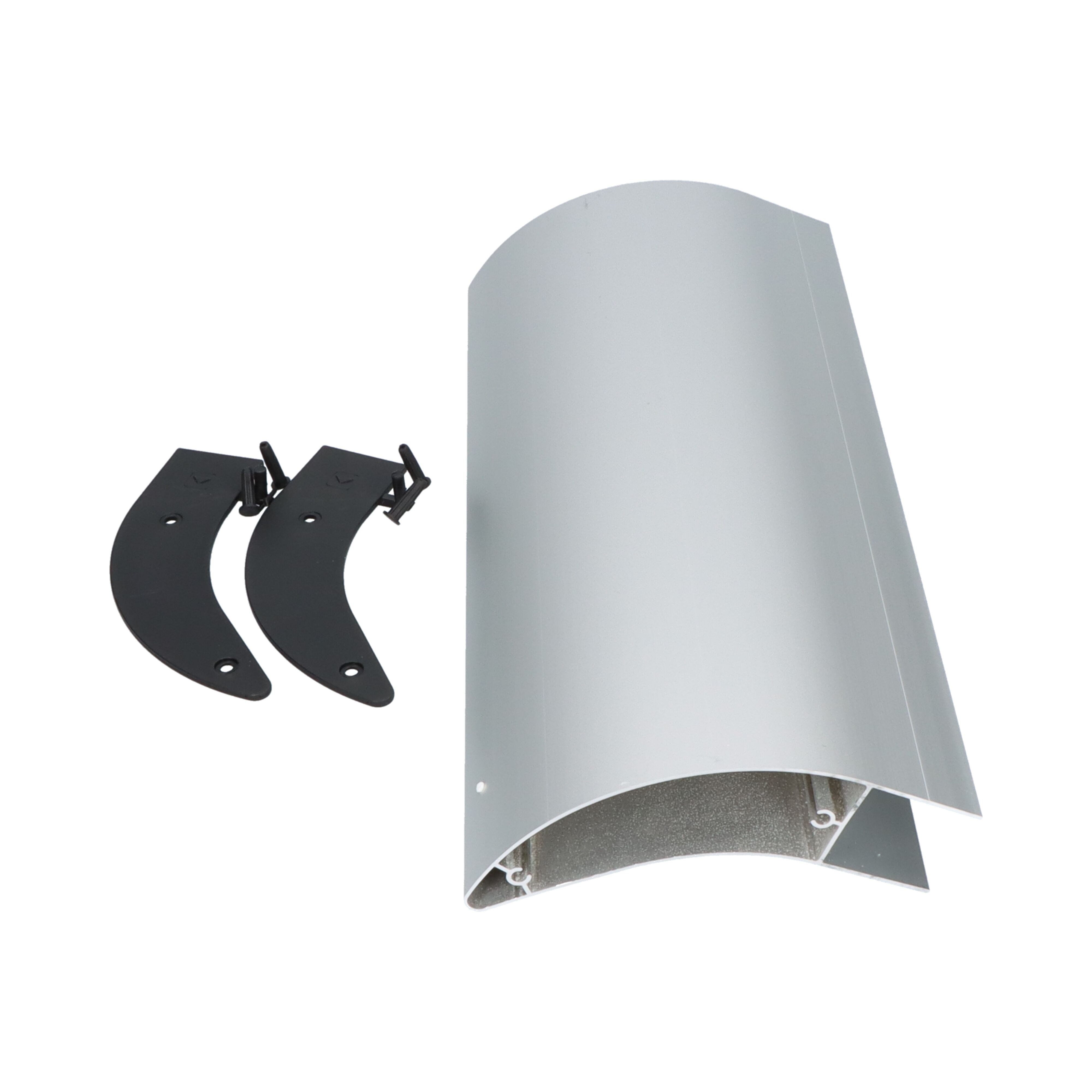 Takler hoekstuk 400 mm hoog - voor aluminium zijbeschermingsplank - aluminium