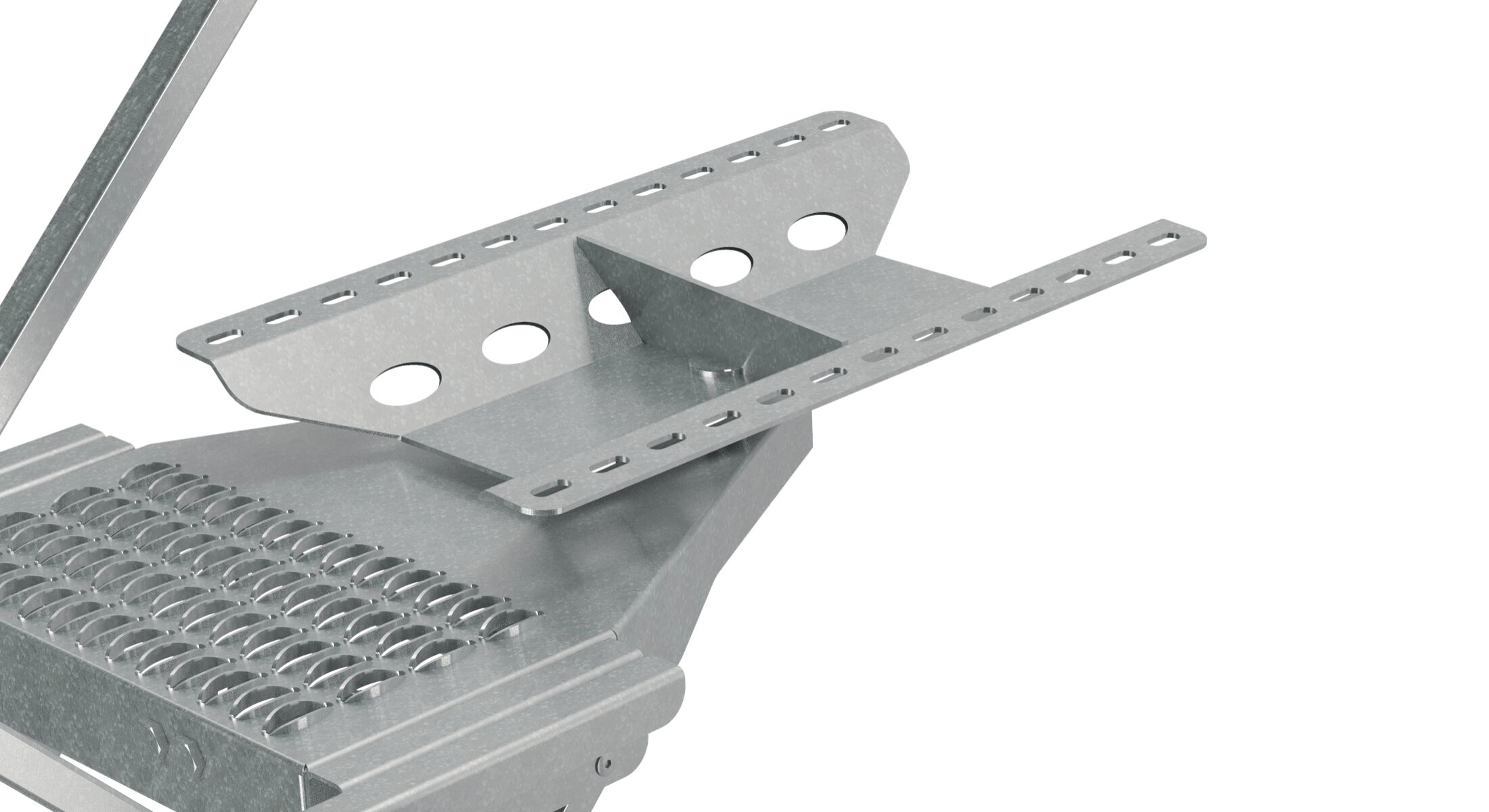 Takler montagesteun flatbed - voor trap 1341657 en 1341661 - volbad verzinkt