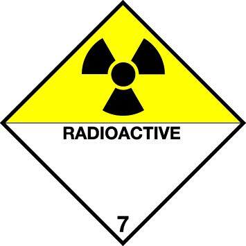 Rhiwa Quality hazard sticker - radioactive - class 7D