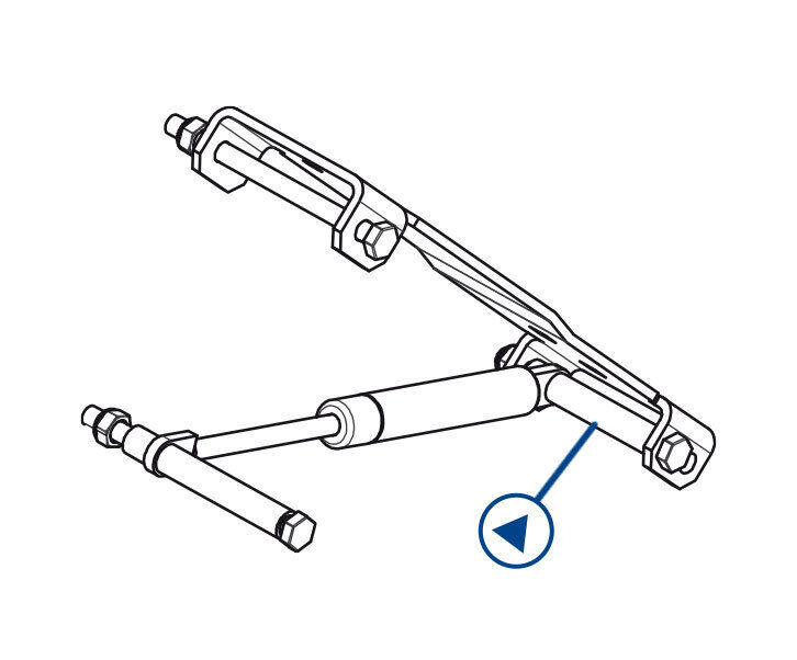 Edscha douille d'espacement 55 mm de long - pour Sesame Slimliner I - Ø 12 mm - plastique