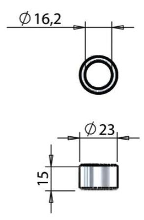 Pommier bague de guidage - pour fermeture Ø 16 mm - plus inoxydable