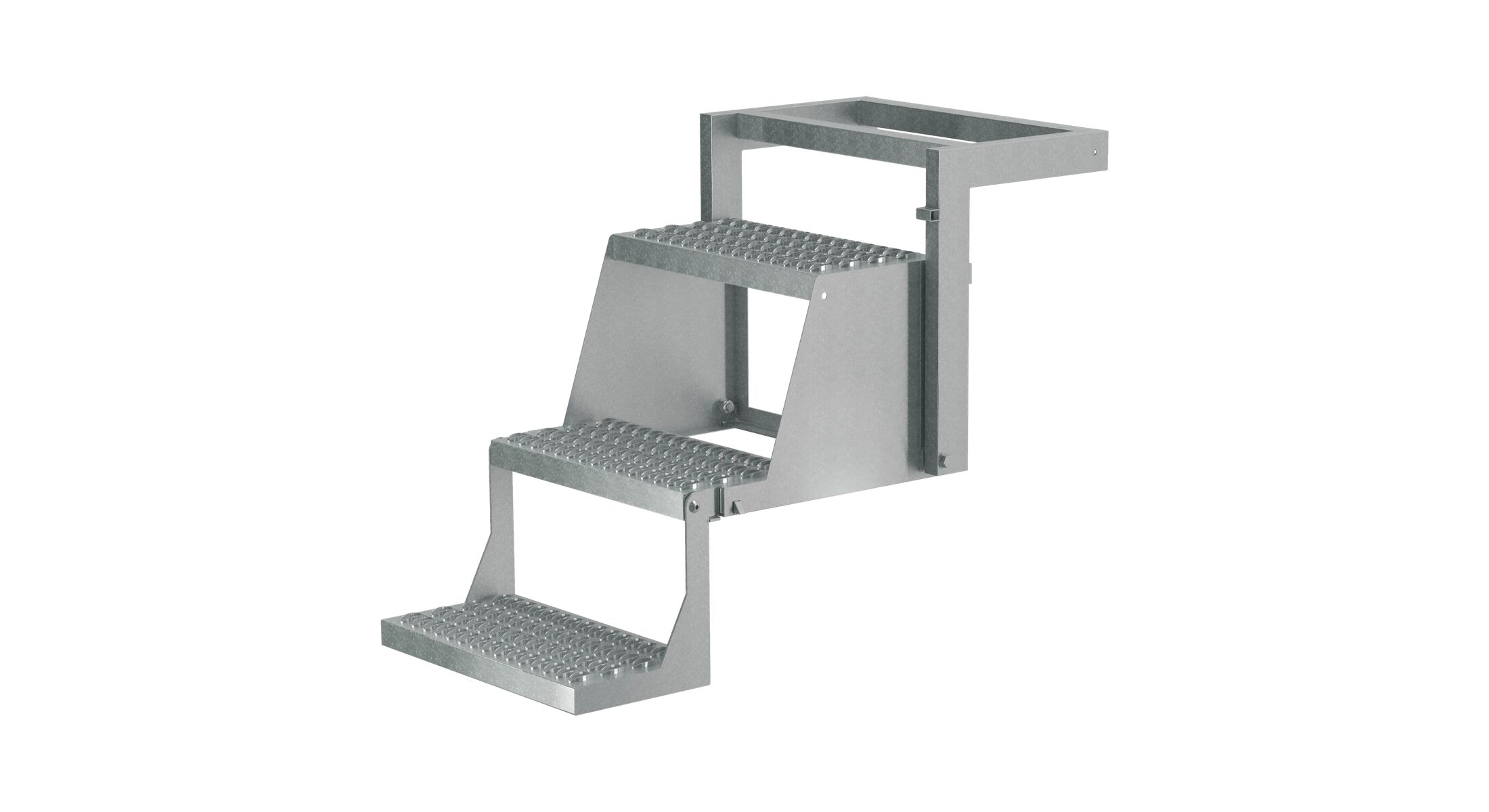 Takler marchepied rebattable - 3 marches - 492 x 560 mm (HxL) - galvanisé à chaud