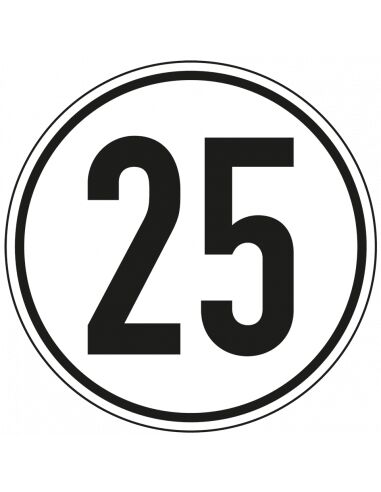Rhiwa Quality maximum speed sticker - 25 km - Germany