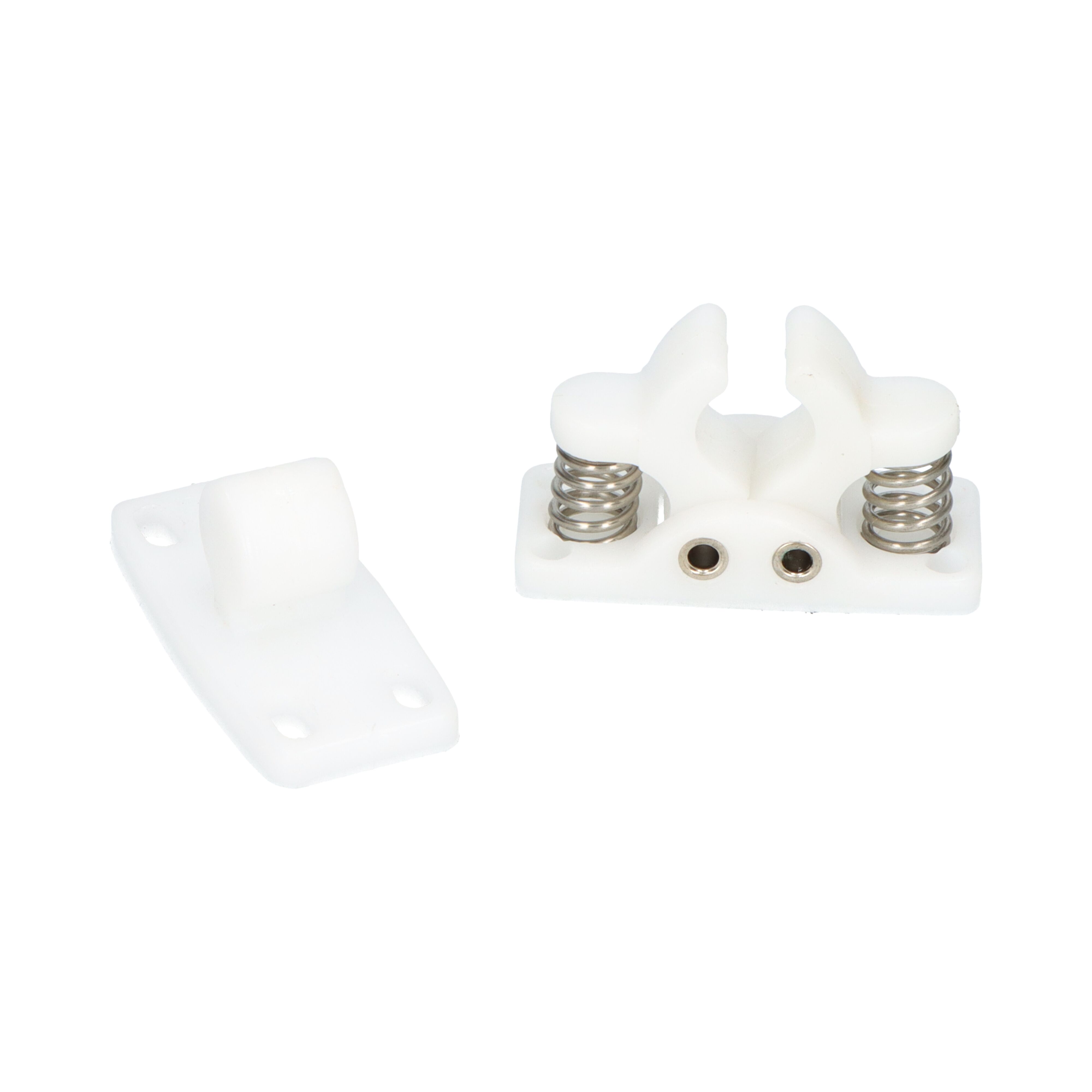 Rhiwa Quality ensemble de pince de porte - avec ressort - nylon blanc