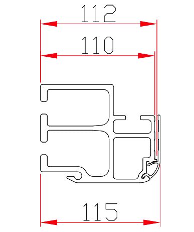 Rhiwa Quality rail de roulement 13600 mm - toit fixe version RHX - aluminium
